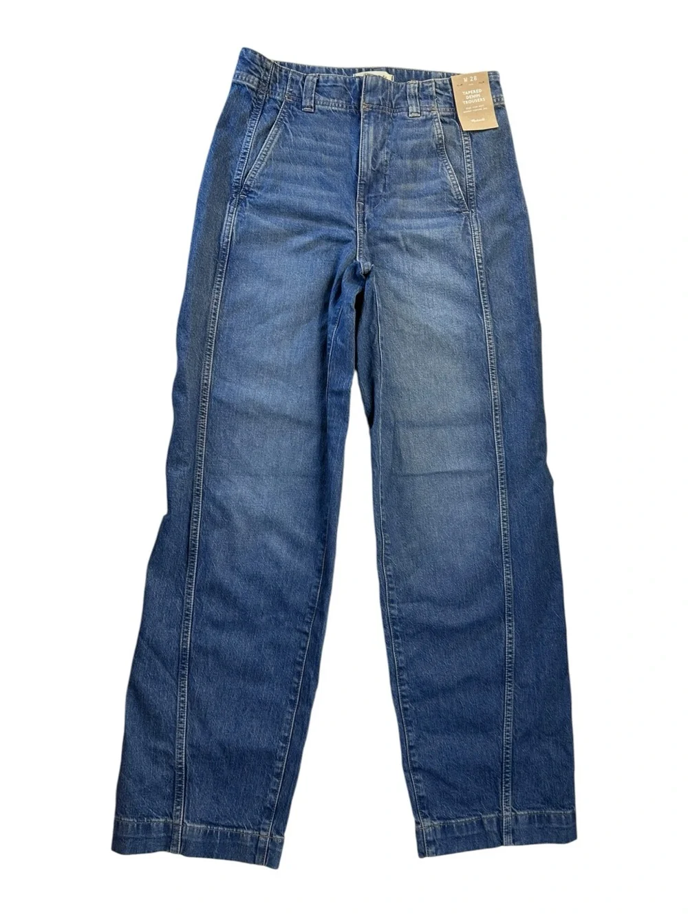 Madewell Tapered Denim Trousers Jeans Size 28 NEW NWT